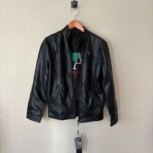 Armani Collezioni Leather Jacket Mens Size Small